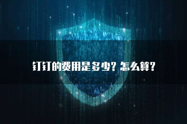 钉钉的费用是多少?怎么算?