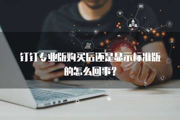 钉钉专业版购买后还是显示标准版的怎么回事?