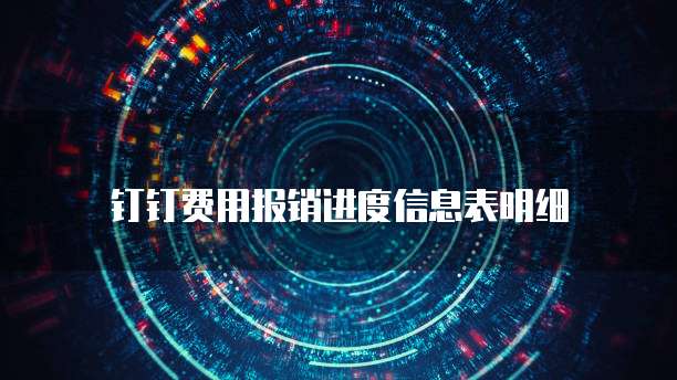 钉钉费用报销进度信息表明细