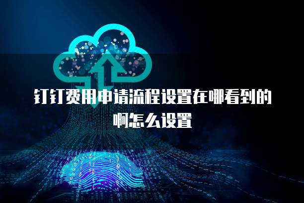 钉钉费用申请流程设置在哪看到的啊怎么设置