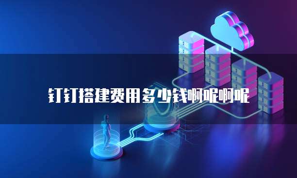 钉钉搭建费用多少钱啊呢啊呢