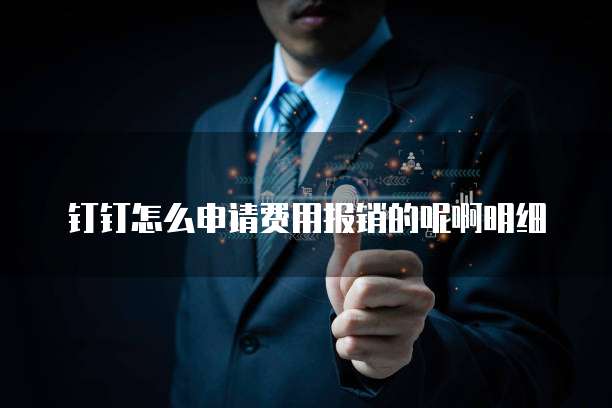 钉钉怎么申请费用报销的呢啊明细
