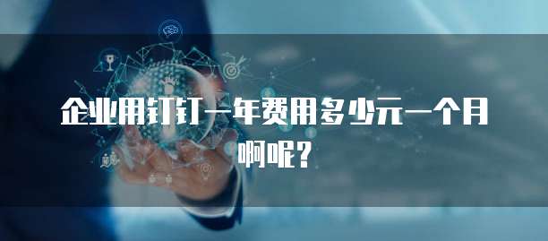 企业用钉钉一年费用多少元一个月啊呢?