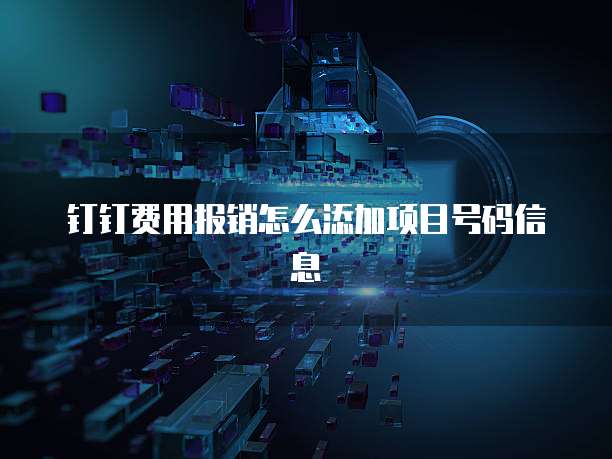钉钉费用报销怎么添加项目号码信息