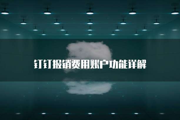 钉钉报销费用账户功能详解