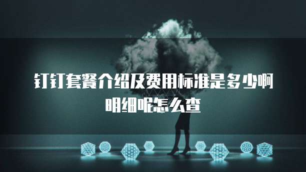 钉钉套餐介绍及费用标准是多少啊明细呢怎么查