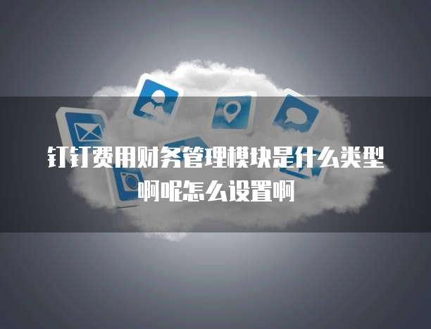 钉钉费用财务管理模块是什么类型啊呢怎么设置啊