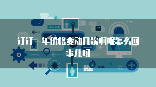 钉钉一年价格变动几次啊呢怎么回事儿呀