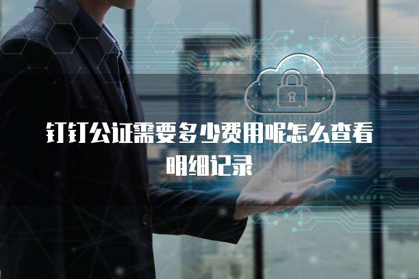 钉钉公证需要多少费用呢怎么查看明细记录