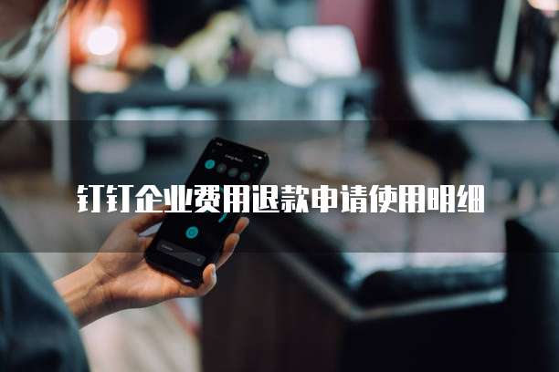 钉钉企业费用退款申请使用明细