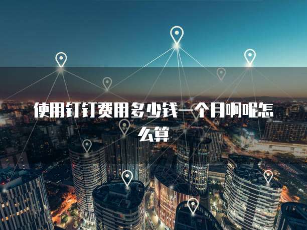 使用钉钉费用多少钱一个月啊呢怎么算