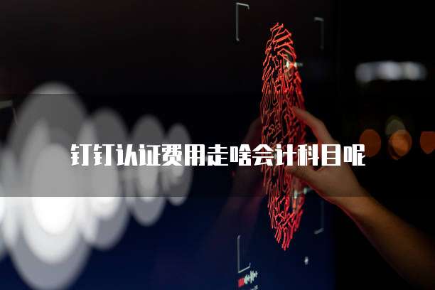 钉钉认证费用走啥会计科目呢
