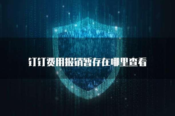 钉钉费用报销暂存在哪里查看