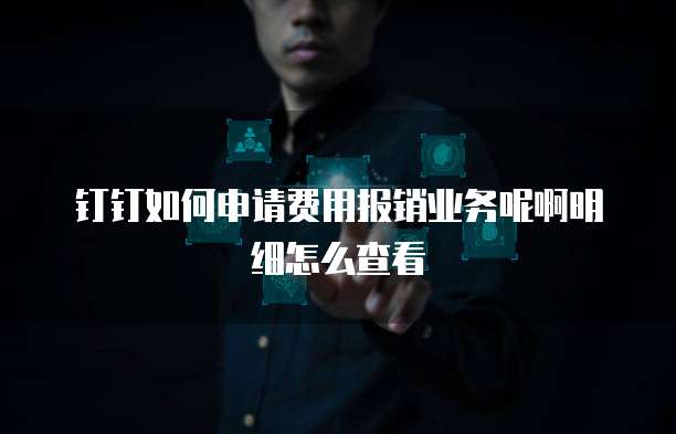 钉钉如何申请费用报销业务呢啊明细怎么查看