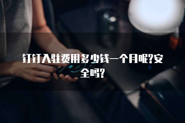 钉钉入驻费用多少钱一个月呢?安全吗?