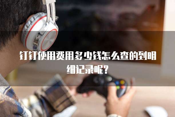 钉钉使用费用多少钱怎么查的到明细记录呢?