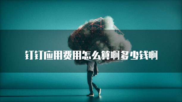 钉钉应用费用怎么算啊多少钱啊
