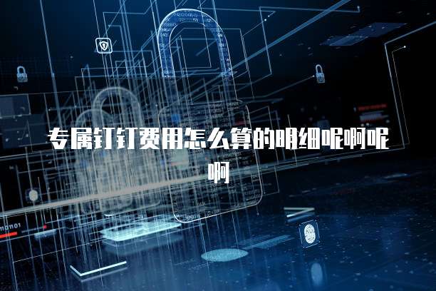 专属钉钉费用怎么算的明细呢啊呢啊
