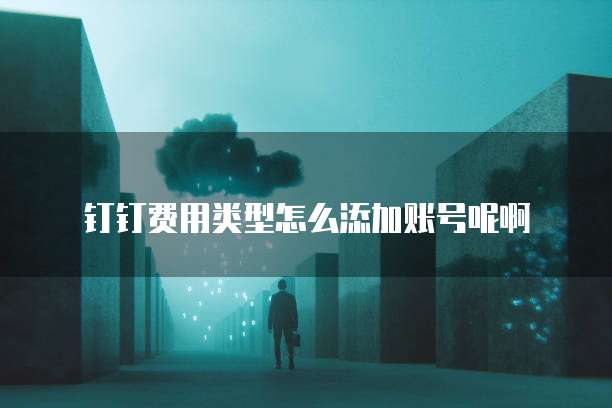 钉钉费用类型怎么添加账号呢啊