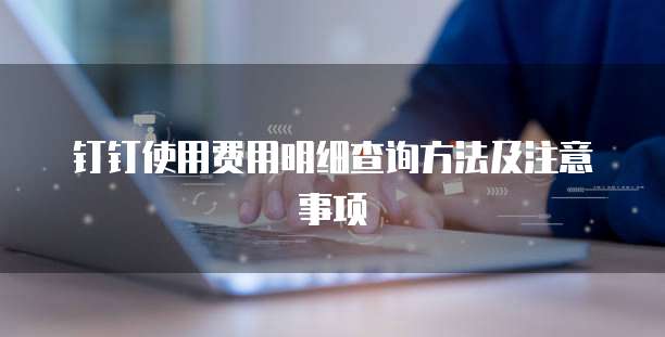 钉钉使用费用明细查询方法及注意事项