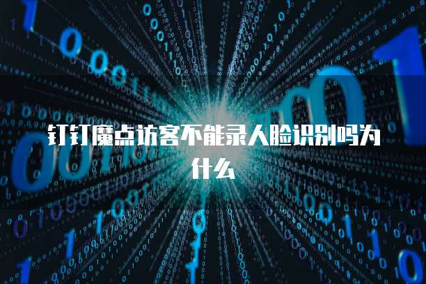 钉钉魔点访客不能录人脸识别吗为什么