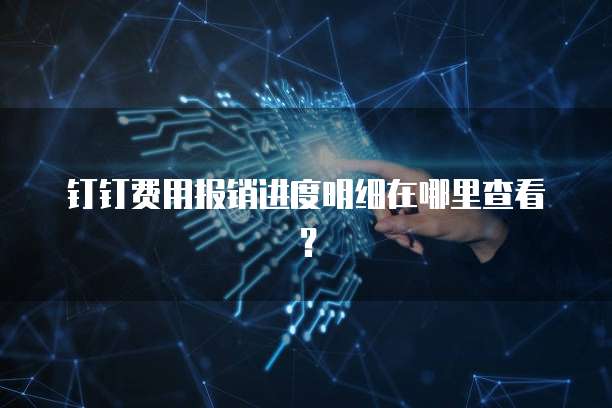 钉钉费用报销进度明细在哪里查看?