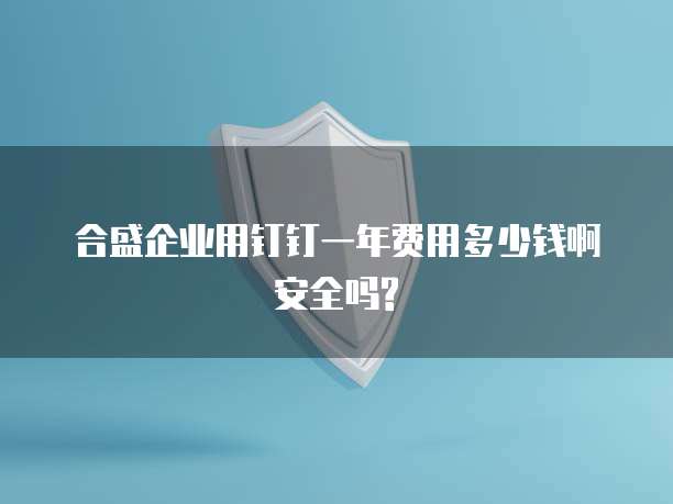 合盛企业用钉钉一年费用多少钱啊安全吗?