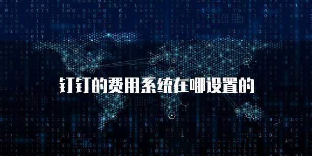 钉钉的费用系统在哪设置的