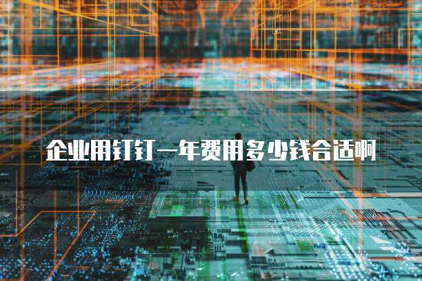 企业用钉钉一年费用多少钱合适啊