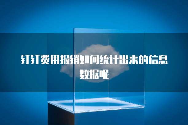 钉钉费用报销如何统计出来的信息数据呢