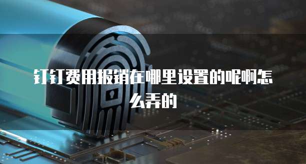 钉钉费用报销在哪里设置的呢啊怎么弄的