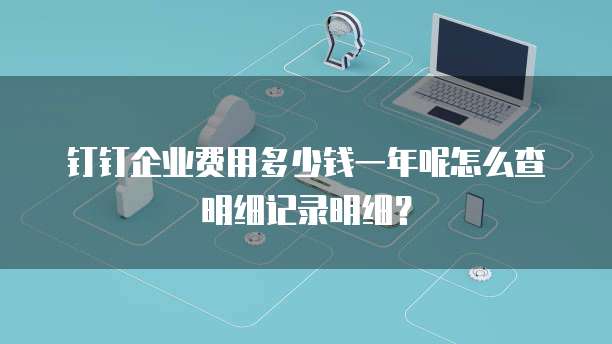 钉钉企业费用多少钱一年呢怎么查明细记录明细?