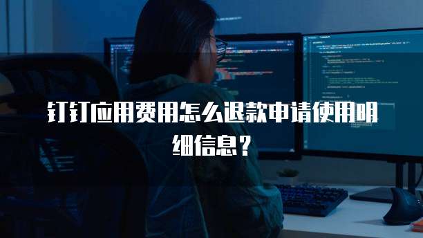 钉钉应用费用怎么退款申请使用明细信息？