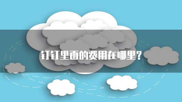 钉钉里面的费用在哪里?