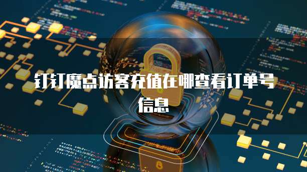 钉钉魔点访客充值在哪查看订单号信息