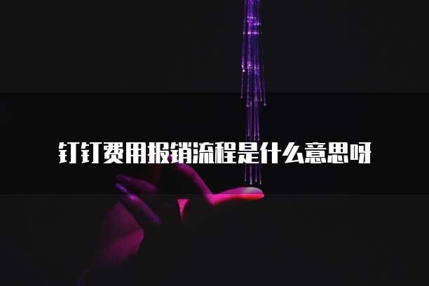 钉钉费用报销流程是什么意思呀