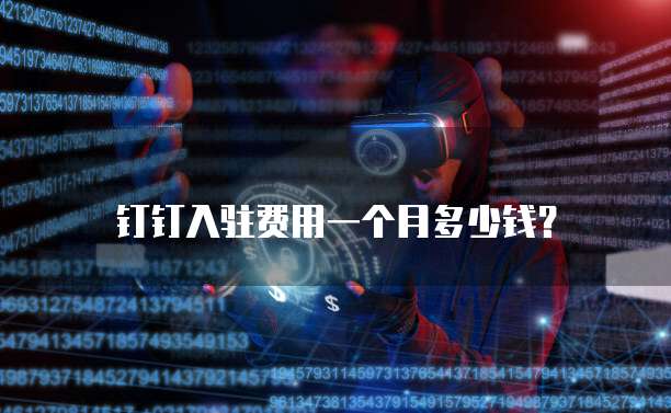 钉钉入驻费用一个月多少钱?