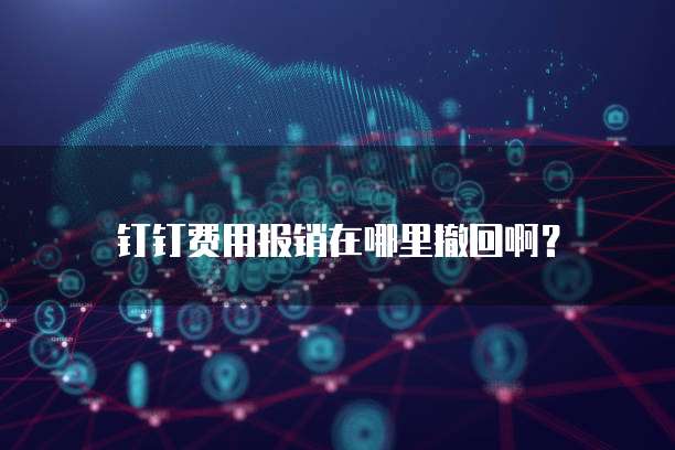 钉钉费用报销在哪里撤回啊?