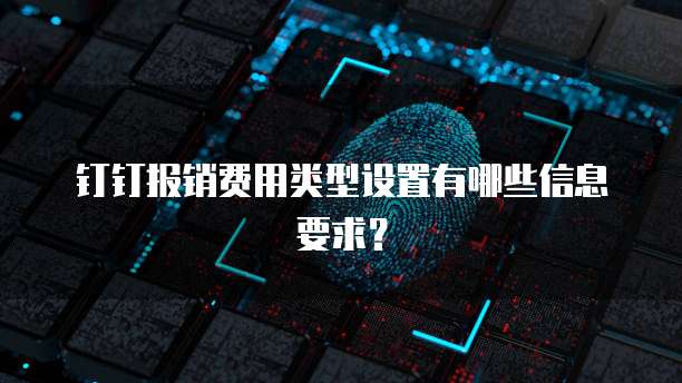 钉钉报销费用类型设置有哪些信息要求？