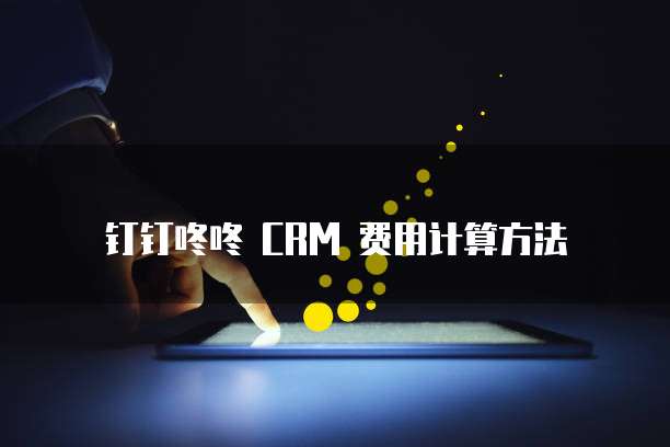 钉钉咚咚 CRM 费用计算方法