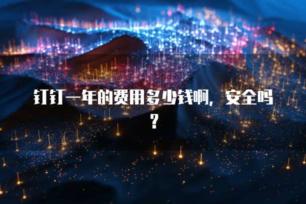 钉钉一年的费用多少钱啊,安全吗?