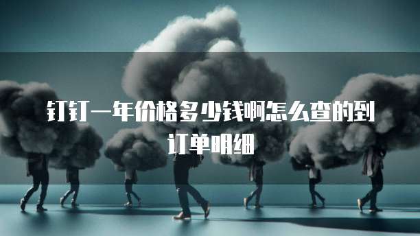 钉钉一年价格多少钱啊怎么查的到订单明细