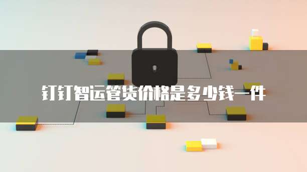 钉钉智运管货价格是多少钱一件
