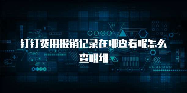 钉钉费用报销记录在哪查看呢怎么查明细
