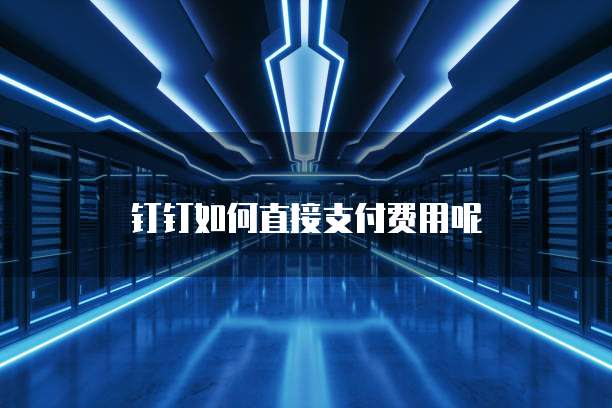 钉钉如何直接支付费用呢
