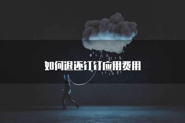如何退还钉钉应用费用