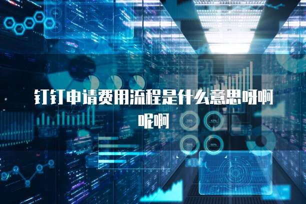 钉钉申请费用流程是什么意思呀啊呢啊