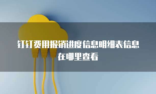 钉钉费用报销进度信息明细表信息在哪里查看