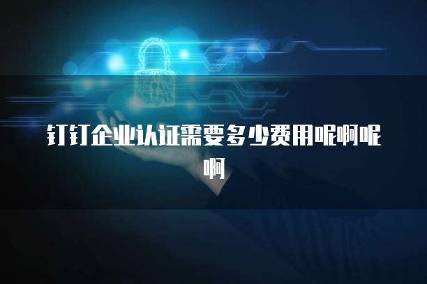 钉钉企业认证需要多少费用呢啊呢啊
