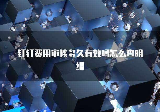 钉钉费用审核多久有效吗怎么查明细